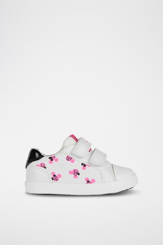 Baskets en cuir nappa Mickey Disney - Blanc
