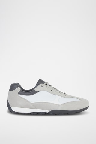 Baskets en nubuck Snake 2.0 - Gris clair et blanc