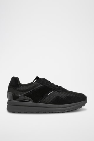 Baskets en cuir de veau nubuck Runntix - Noir