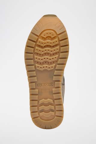 Baskets plateformes en cuir de veau nubuck New Kency - Taupe