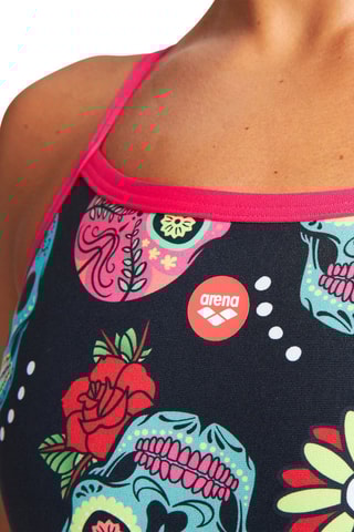 Maillot 1 pièce Crazy Skulls Carnival Noir