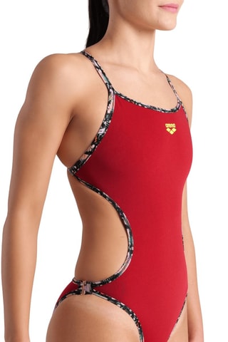 Maillot 1 pièce réversible Rule Breaker - Rouge et gris
