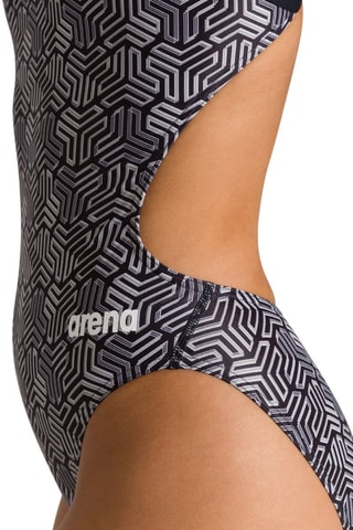 Maillot 1 pièce Kikko Challenge Back - Noir et blanc