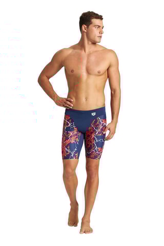 Cycliste de bain - Bleu marine et orange