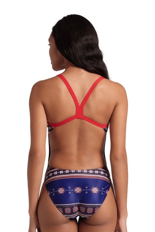 Maillot 1 pièce Xmas Sweater - Bleu marine et vert