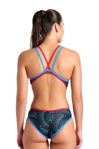 Maillot 1 pièce - Bleu clair et rouge