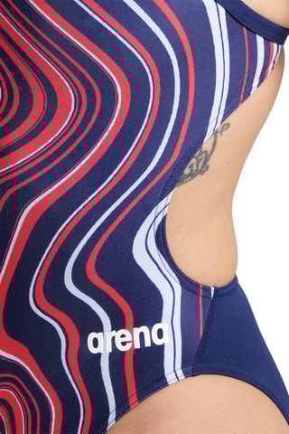 Maillot 1 pièce - Bleu marine et rouge