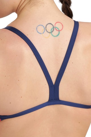 Maillot 1 pièce - Bleu marine et rouge