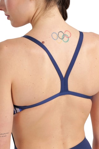 Maillot 1 pièce - Bleu marine et blanc