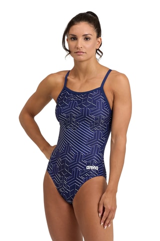 Maillot 1 pièce - Bleu marine et blanc