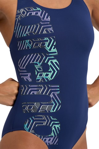 Maillot 1 pièce - Bleu marine et mauve