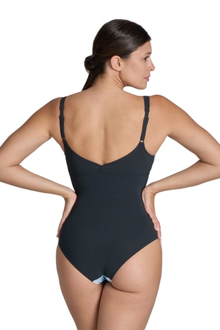 Maillot 1 pièce - Gris foncé