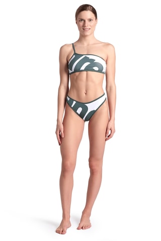 Haut de maillot - Blanc et vert foncé