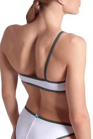 Haut de maillot - Blanc et vert foncé