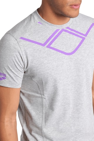 T-shirt - Gris chiné et violet