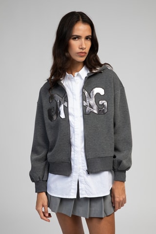 Sweat à capuche - Gris chiné