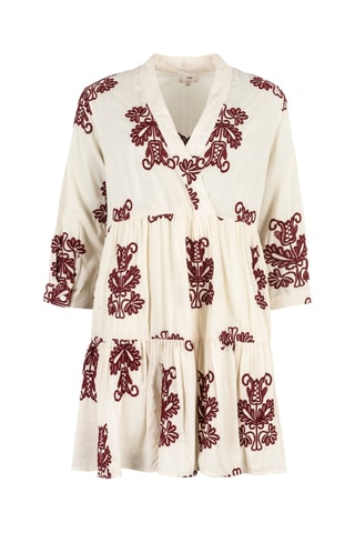 Robe patineuse - Bordeaux et écru