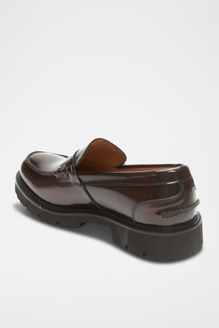 Mocassins en cuir verni Regular 
Marron