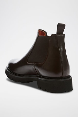 Bottines Chelsea en cuir Regular Marron foncé