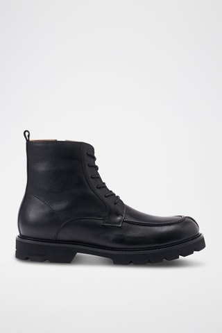 Boots regular en cuir - Noir