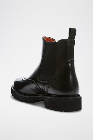 Boots regular en cuir - Noir
