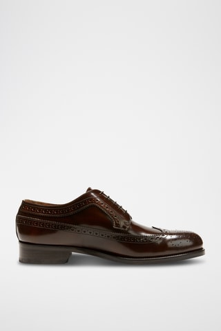 Derbys vernis en cuir - Marron