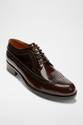 Derbys vernis en cuir - Bordeaux