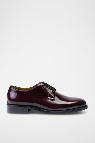 Derbys vernis en cuir - Bordeaux