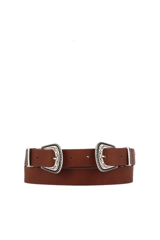 Ceinture en croûte de cuir Nao - Camel