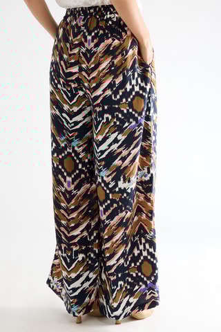 Pantalon wide legs taille haute - Multicolore