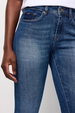 Jean taille haute - Bleu pétrole