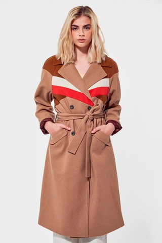 Manteau en laine Figue Beige