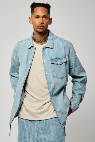 Veste regular Rider - Bleu clair