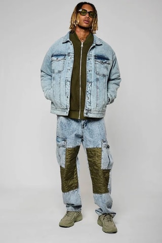 Veste réversible regular Award - Kaki et bleu