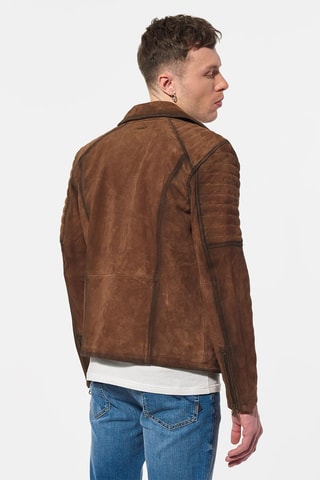 Veste en cuir Vlora Camel