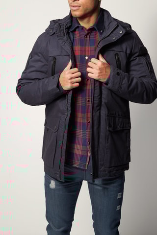 Parka à capuche Gers Bleu marine