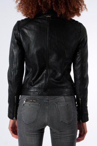 Veste en cuir Gabri Noir