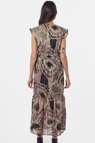 Robe midi Naiad - Vert et rose