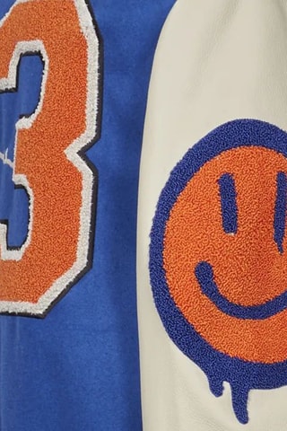 Blouson regular en cuir x MDLR - Bleu