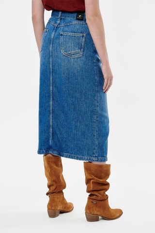 Jupe midi en jean Berti Bleu cobalt