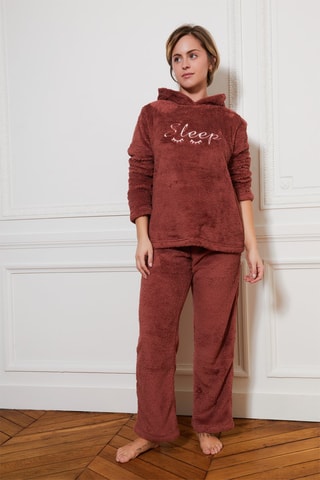 Pyjama polaire Coline - Bordeaux