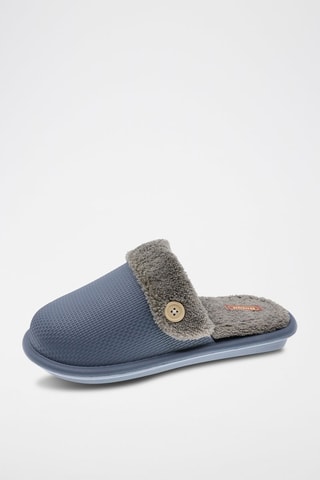 Pantoufles fourrées Bleu marine
