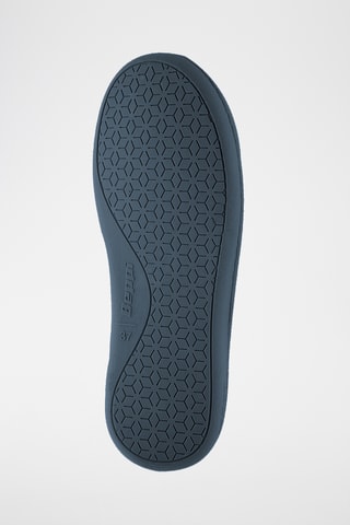 Slippers fourrés - Bleu marine et écru