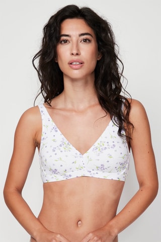 Soutien-gorge - Blanc et violet