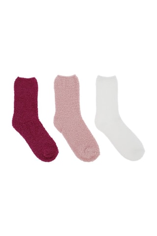 3 paires de chaussettes - Fuchsia et rose clair