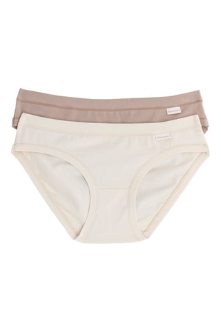 2 culottes - Blanc et nude