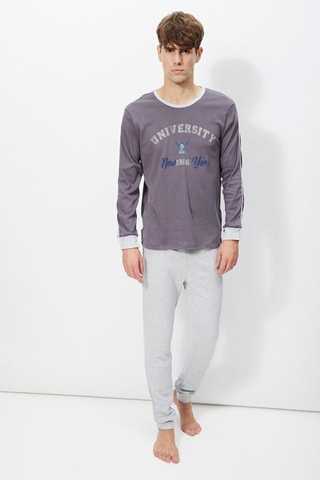 Pyjama Gris et violet