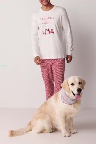 Pyjama - Ecru et orange