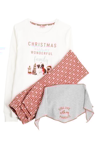 Pyjama - Ecru et orange