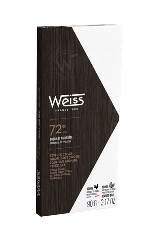 3 Tablettes chocolat noir ébène 72% cacao - 90 g